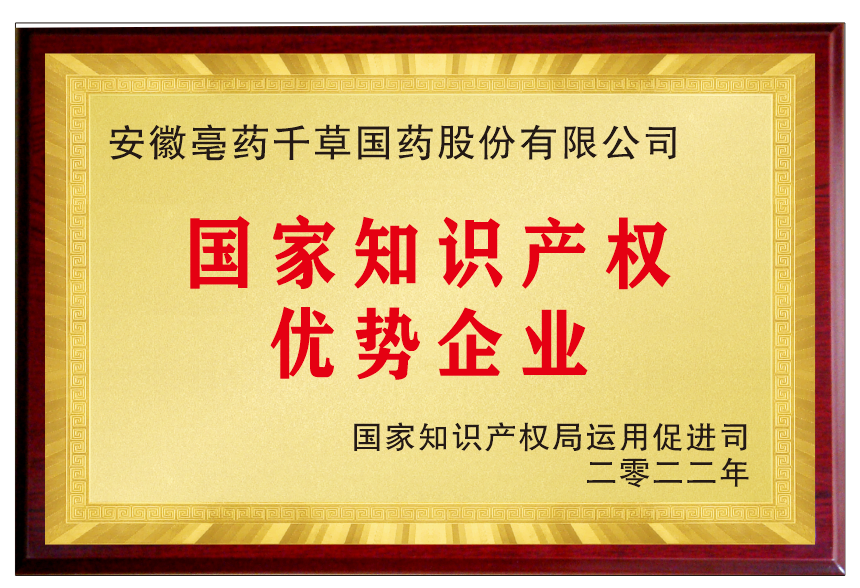國家知識(shí)產(chǎn)權(quán)優(yōu)勢(shì)企業(yè)